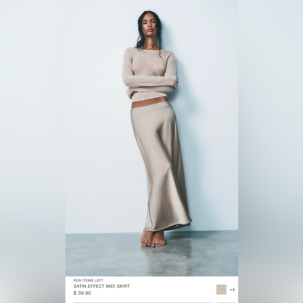 Zara satin skirt